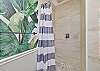 A shower in the guest bathroom