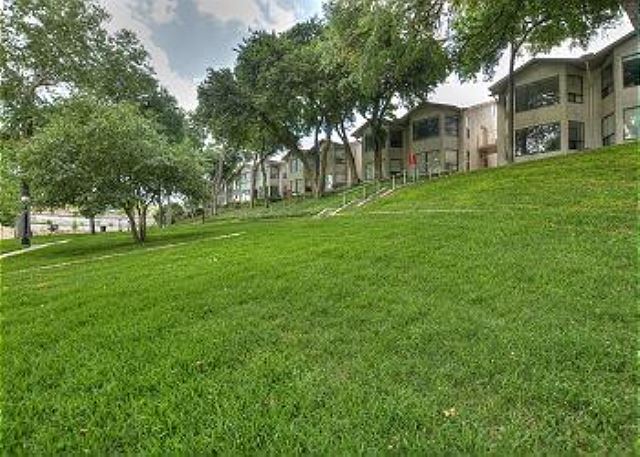 Tons of room to sunbathe, play games and take in the views of the beautiful Comal River and Schlitterbahn!
