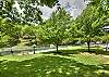 There is plenty of space to spend an afternoon out on the Inverness Lawn with direct access into the Comal River!