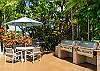 Outdoor BBQ and dining area.