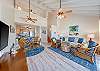Spacious open-plan living room