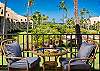Private balcony with garden views.