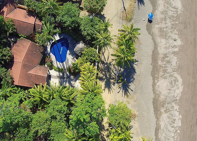 Casa Milagro Jaco Costa Rica Beachfront Private Rustic Luxury Aerial View From Above Casa Milagro Vacation Al Villa On The Beach In Jaco Costa