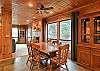 Dining room space connected to the kitchen and living room.