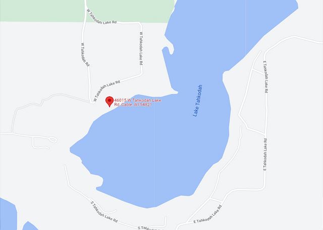 Location of Cabin on Lake Tahkodah