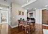 Dining room located adjacent to the kitchen and living room.