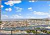 View from the lanai over-looking the Ala Wai Harbor  provides beautiful sunset views!