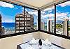 Wrap-around views around the dining table provide out-standing, panoramic ocean and city views all around!