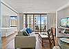Amazing views from your living room.  Comes with a pull-out sofa bed for extra guests and flat-screened TV.