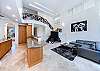 Spacious Living room next to the kitchen