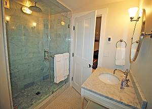 Lower level entertainment room bathroom