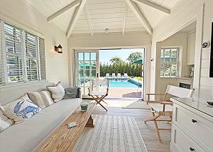 Looking out from Pool House