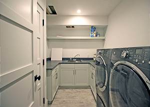 Lower level laundry room