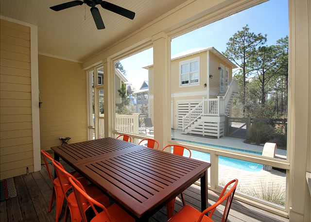 Additional Dining Space for 6 on the Screen Porch overlooking Pr Additional Dining Space for 6 on the Screen Porch overlooking Pr