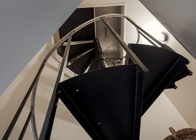 A spiral stair to tower and spectacular views of the gulf A spiral stair to tower and spectacular views of the gulf