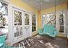 Screened Front Porch with Swing Screened Front Porch with Swing