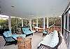 Downstairs Screened Porch with Swing Downstairs Screened Porch with Swing