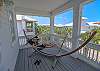 Master bedroom private deck offers amazing hammock in the Gulf breeze and sitting area