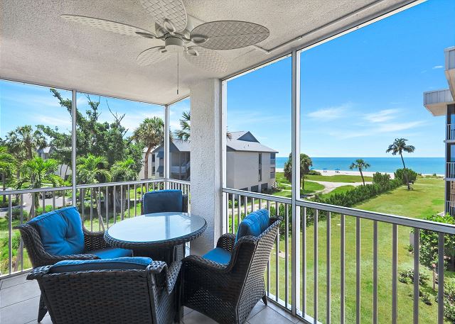 Island Beach Club 340F | Pet-friendly Sanibel Condo With Beachview From Lanai