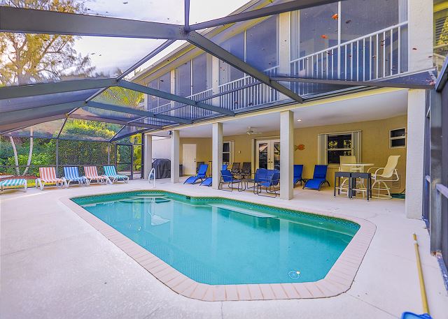 Coconut Palm House | 5-Bedroom Captiva Home with Private Pool and Shared Dock
