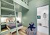 Children's Bedroom Off From Living Room With Twin below and Loft With Another Twin and Ensuite Bathroom With Tub -- Good For Kids, Not Adults 