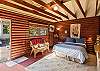 Queen bed in the cottage