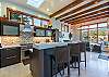 Kitchen with 6 burner gas range