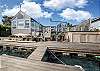 Floating dock towards house