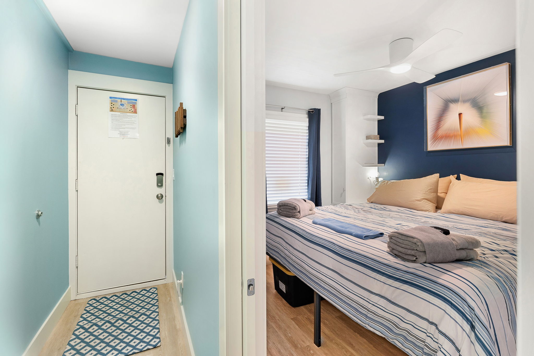 Master Bedroom with King Bed and Smart TV