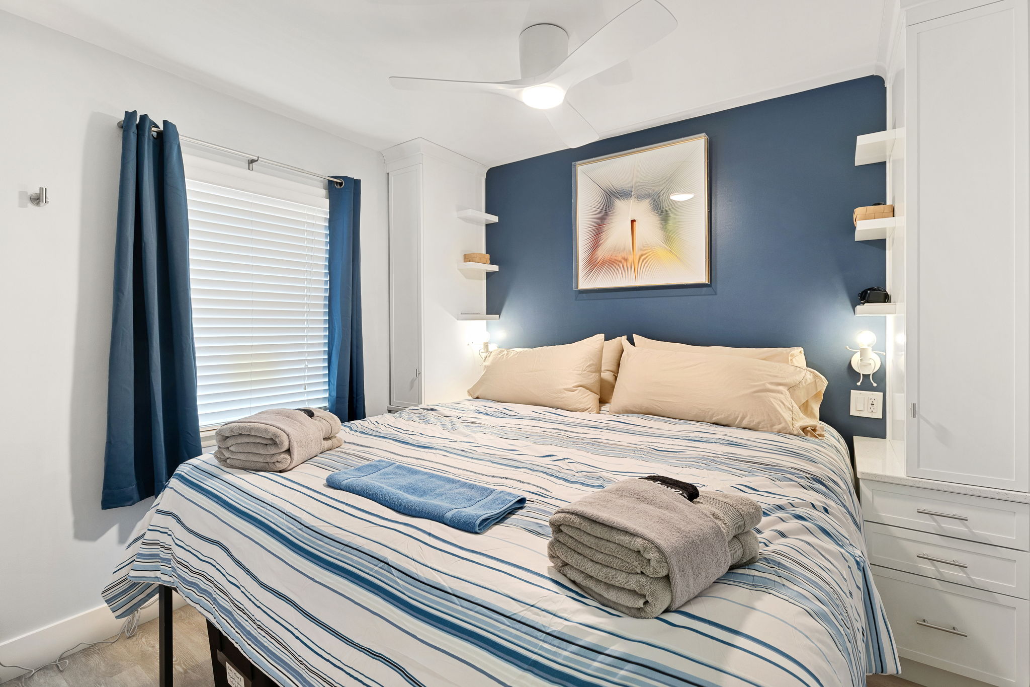 Master Bedroom with King Bed and Smart TV