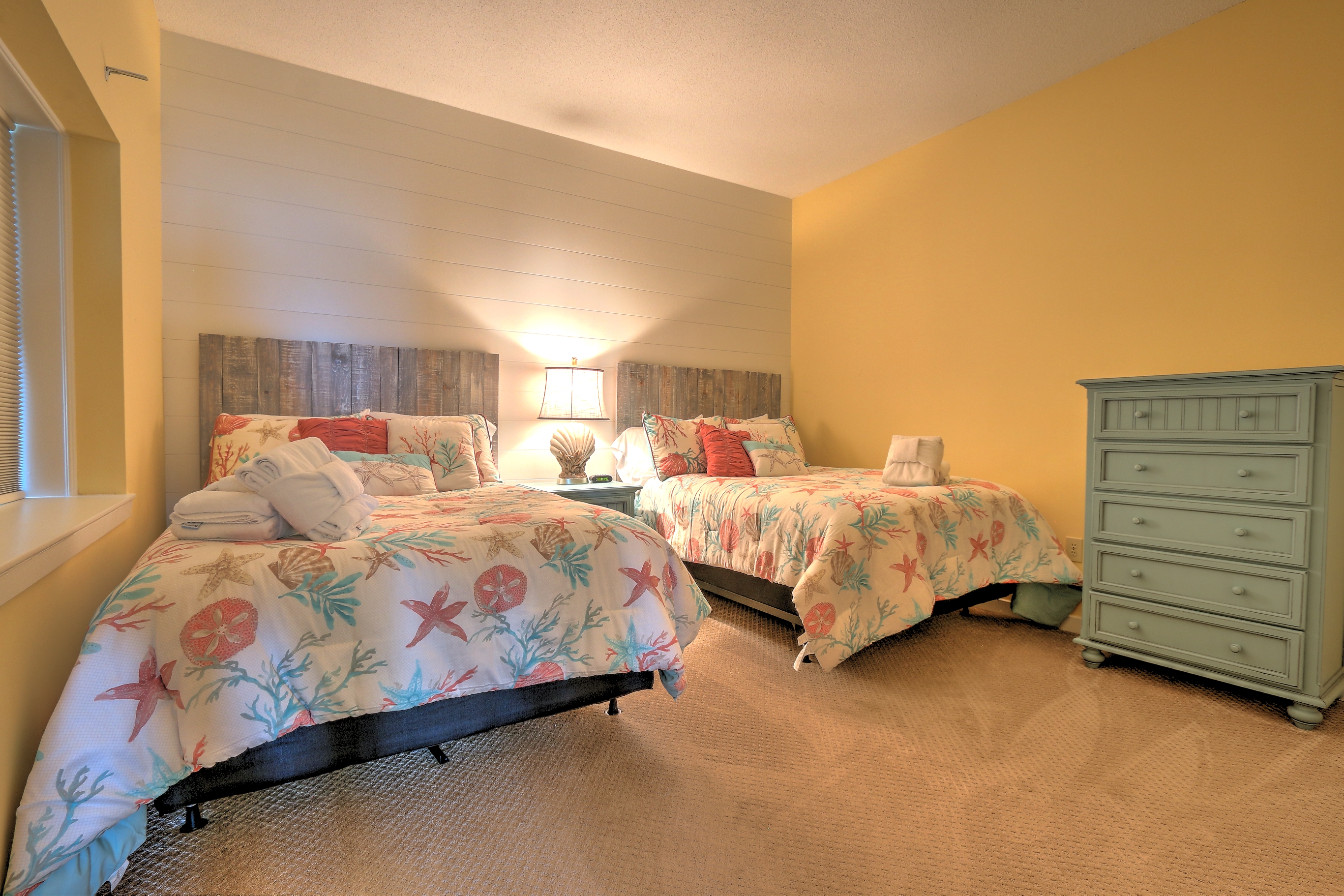 Bedroom 2 with Full beds & Hall Bath