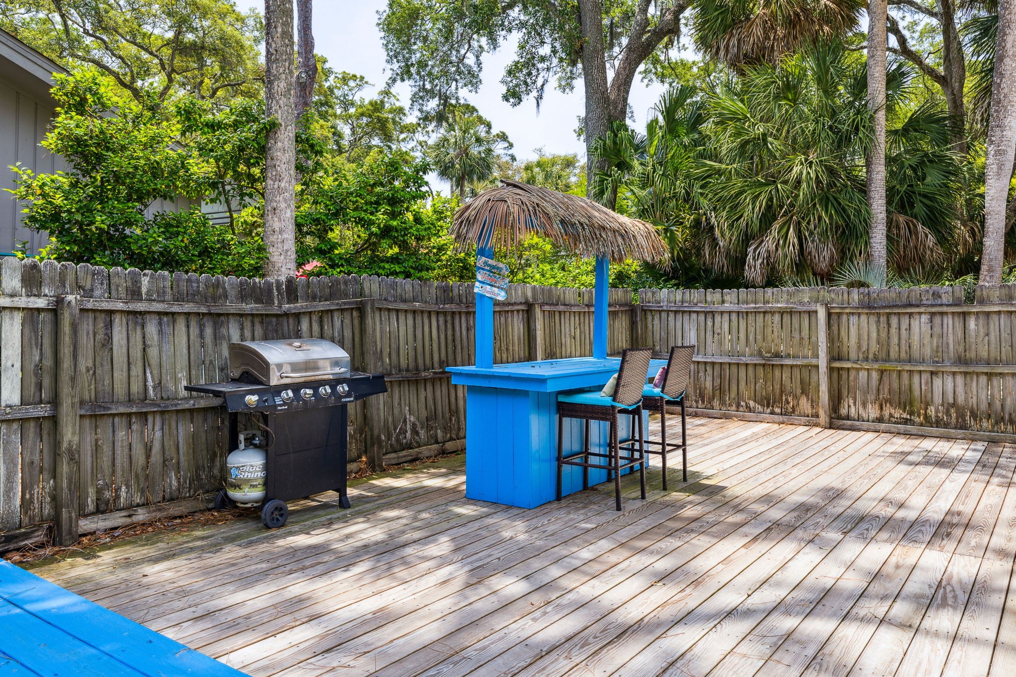 Private Deck with Tiki Bar and Gas Grill