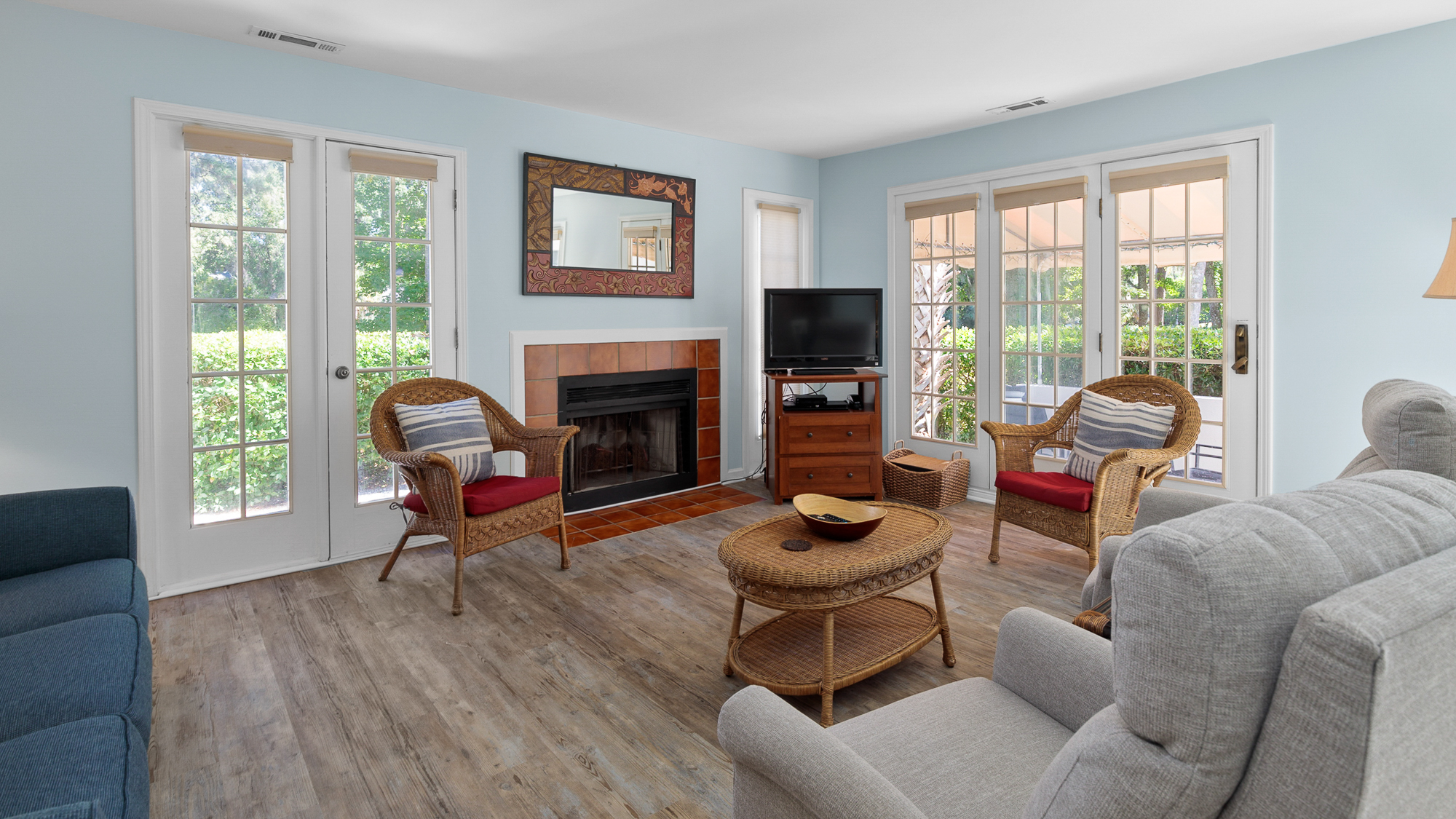 Living Room with Flat Screen TV
