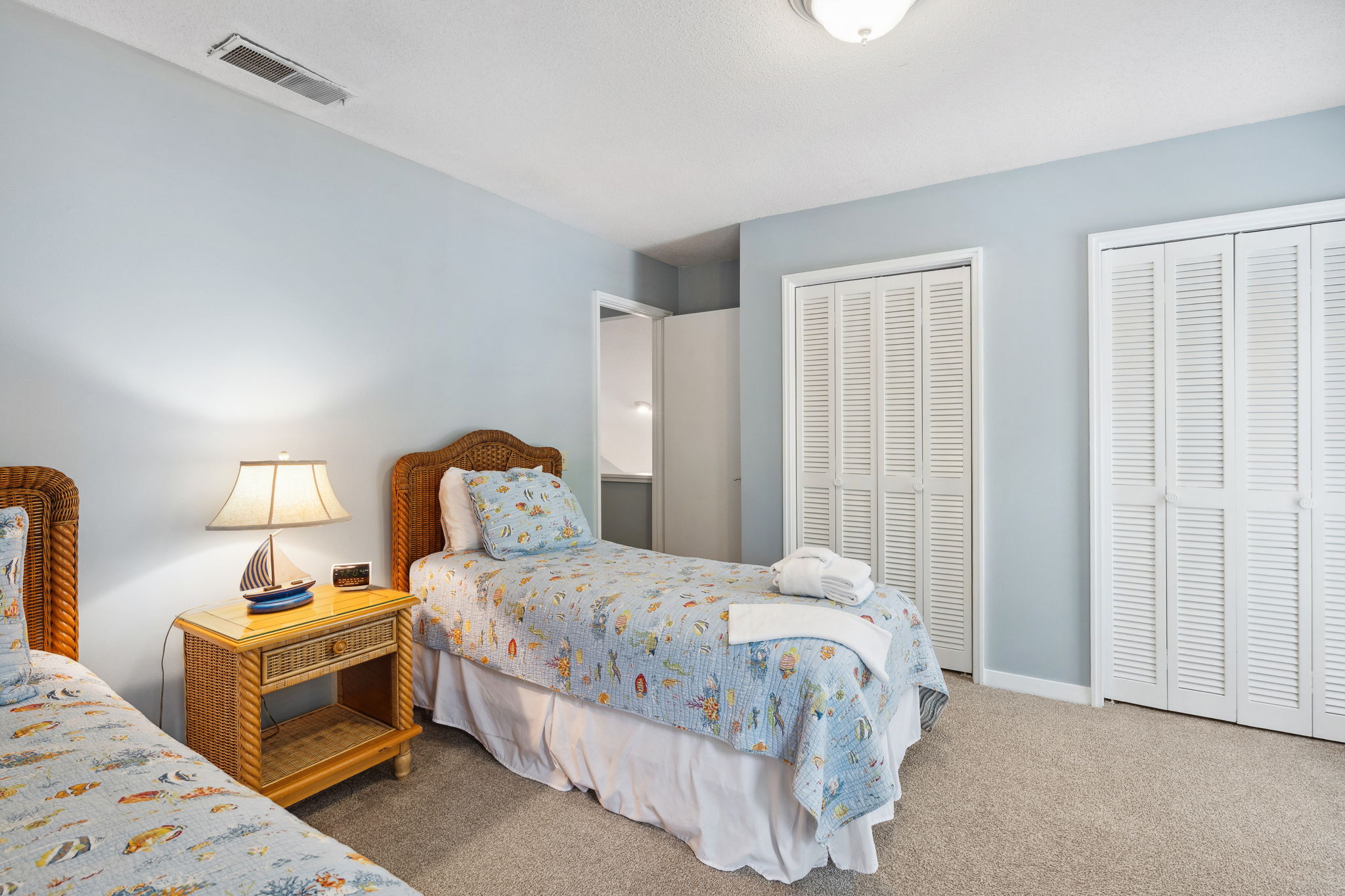 Bedroom 4 with Two Twins and a Flat Screen TV