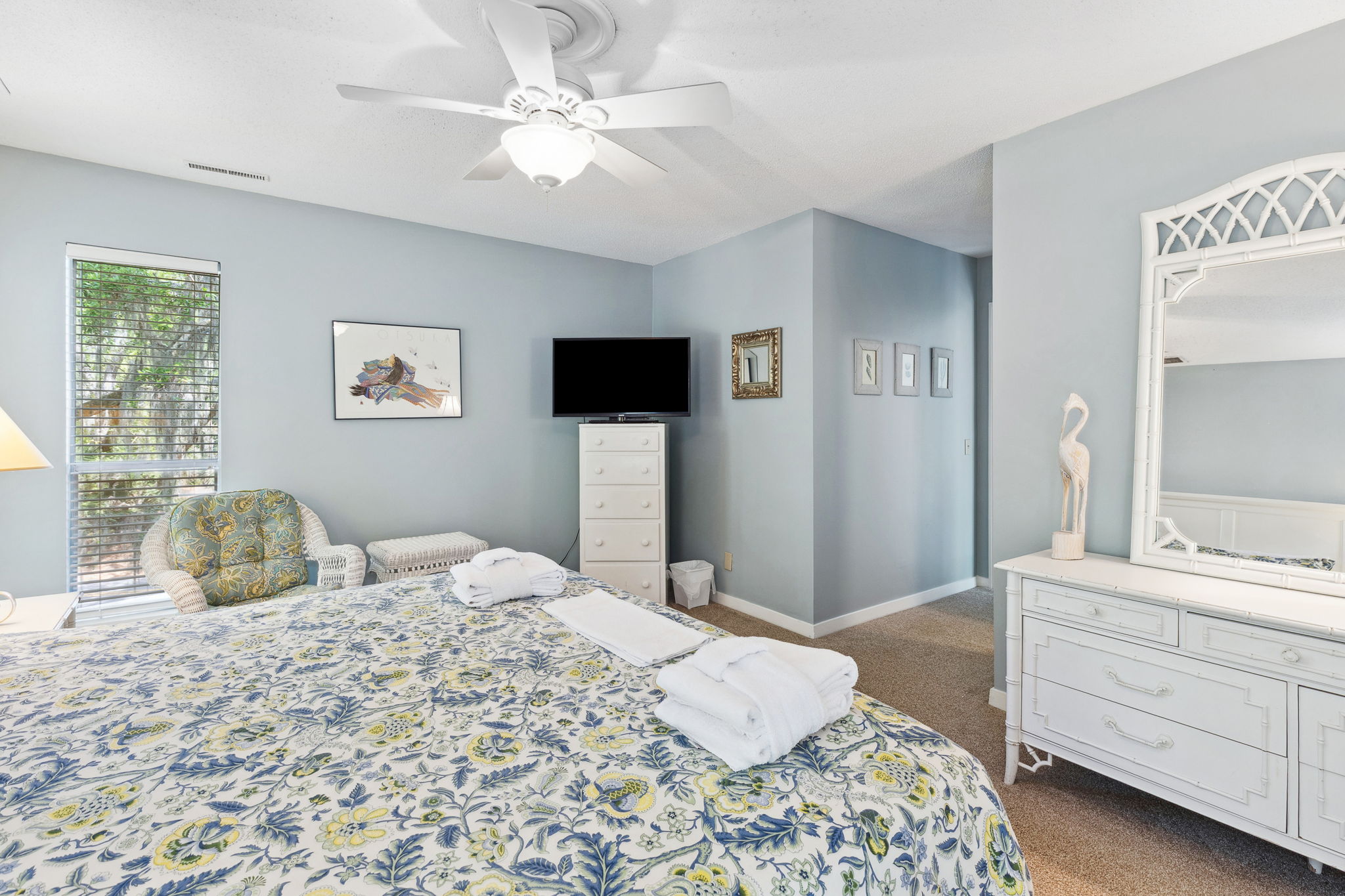 Bedroom 2 with King Bed and Flat Screen TV
