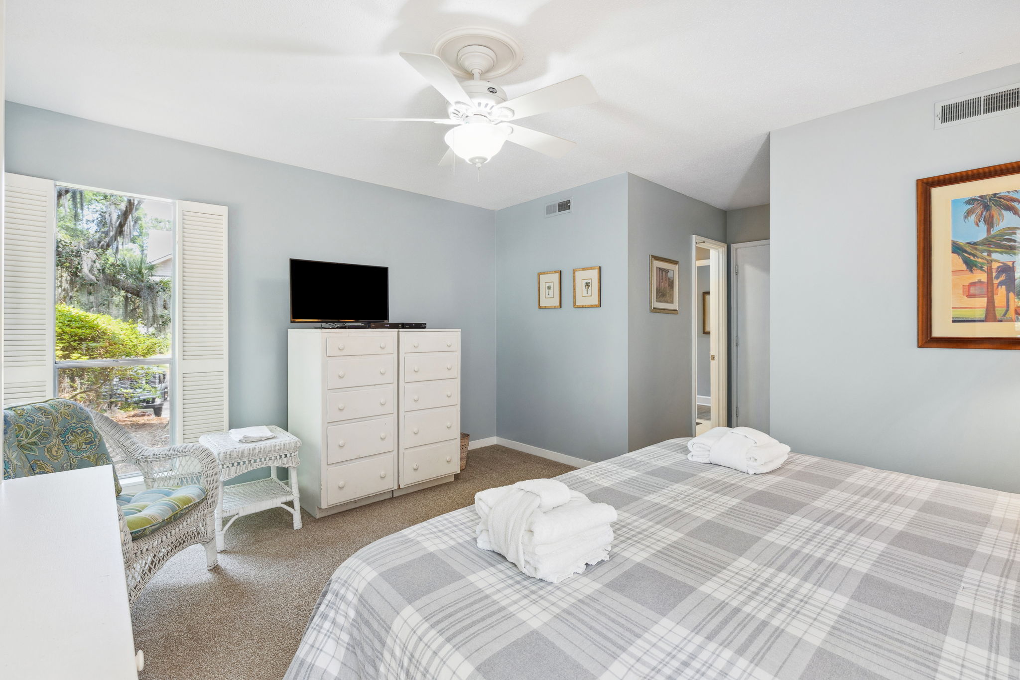 Master Bedroom with King Bed and Flat Screen TV