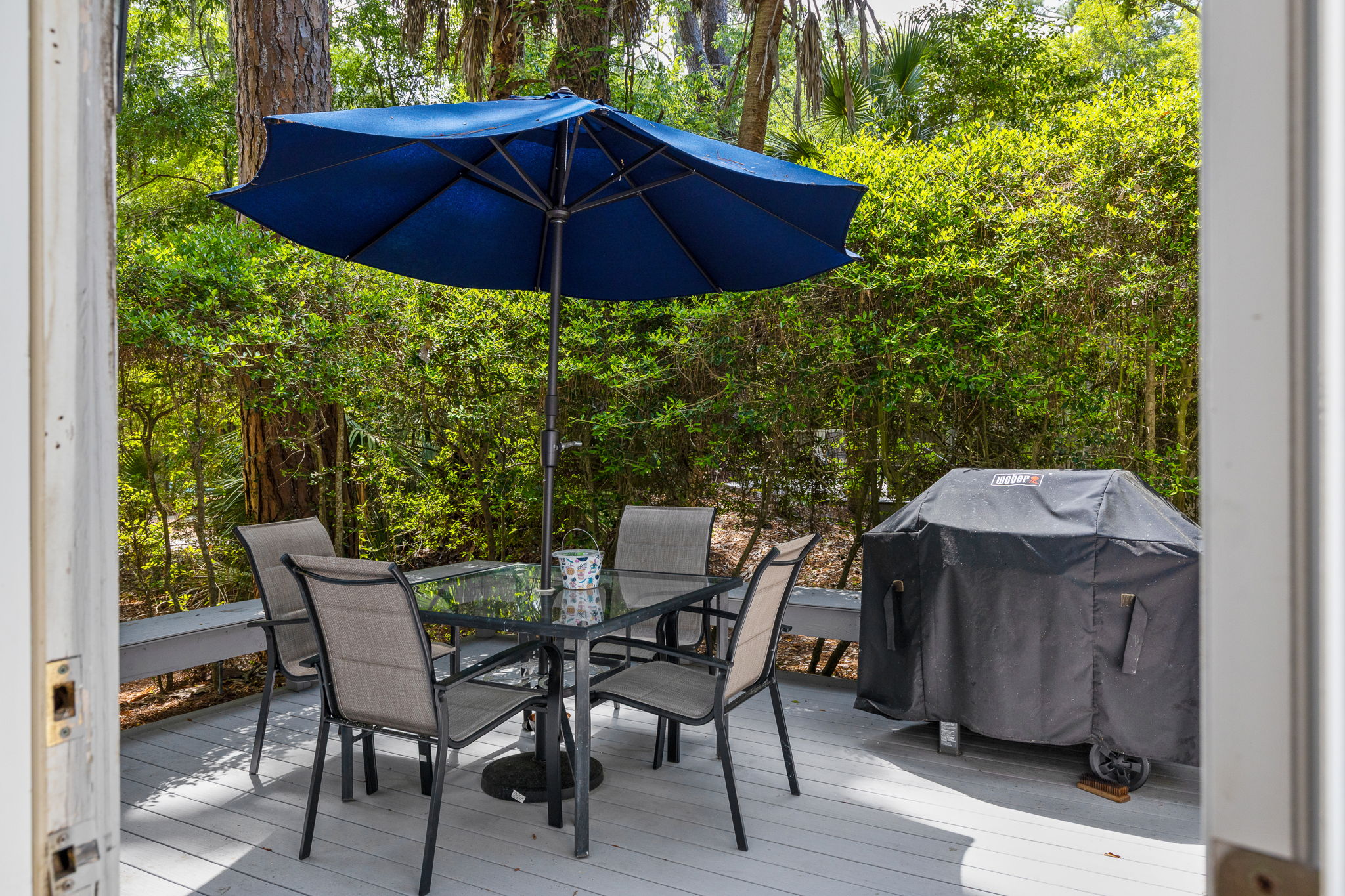 Private Back Deck with Gas Grill and Outdoor Shower