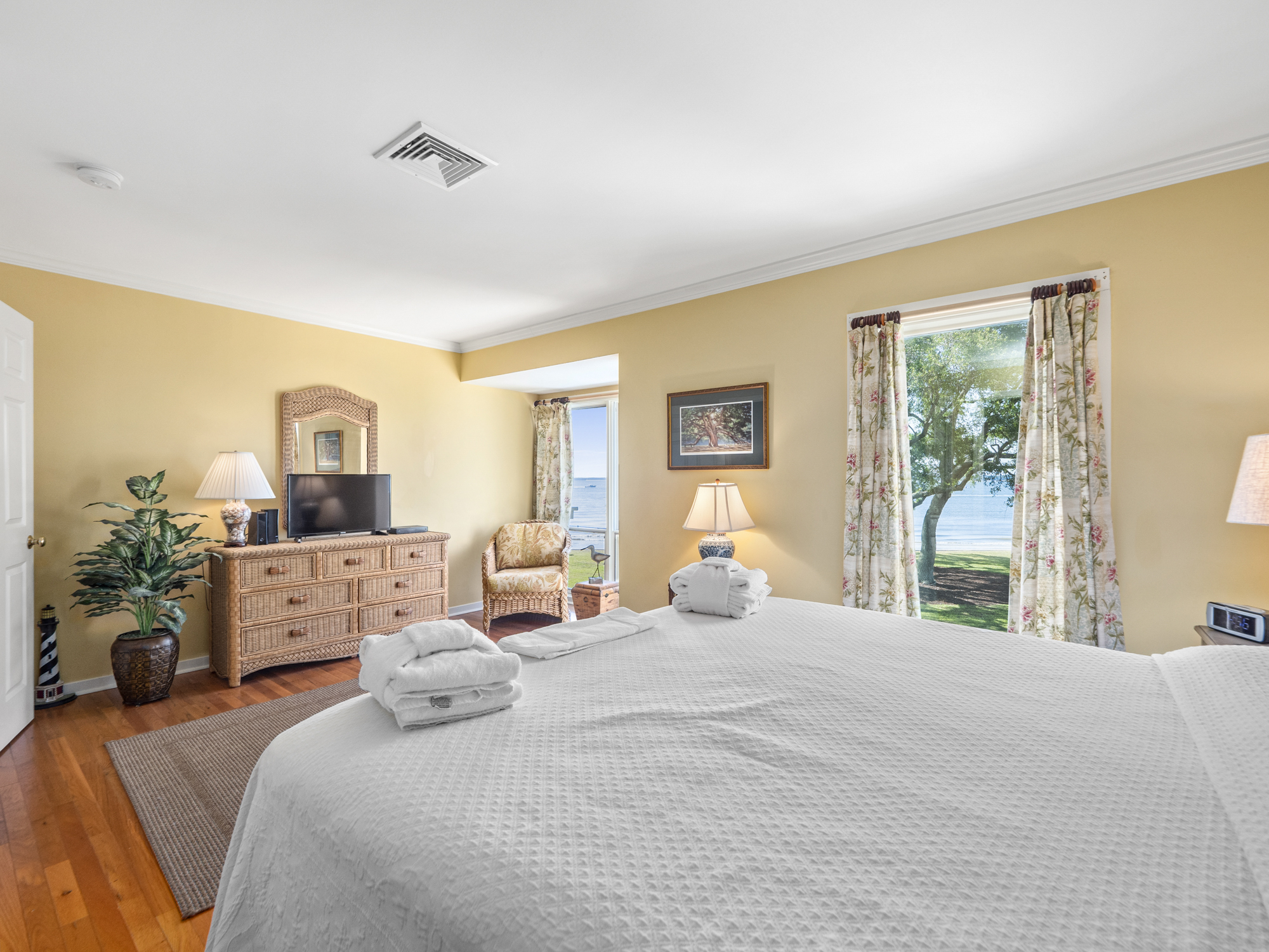 2nd Floor King Master Bedroom with private bath and view of the 