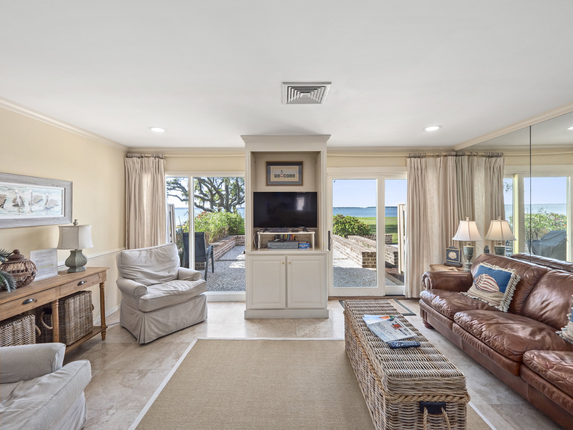 Living Room with Flat Screen TV