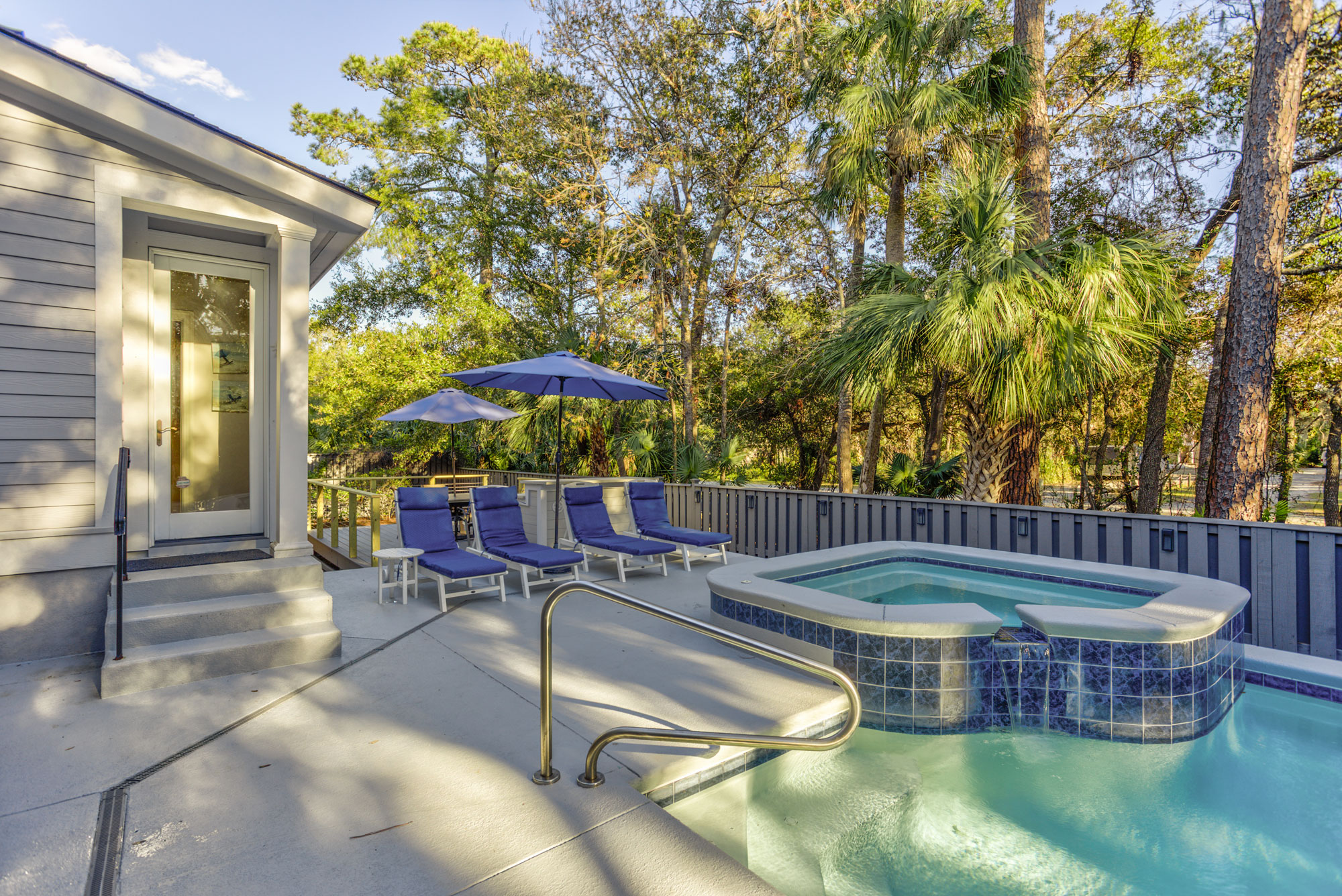 Poolside Spa can be Heated for a fee