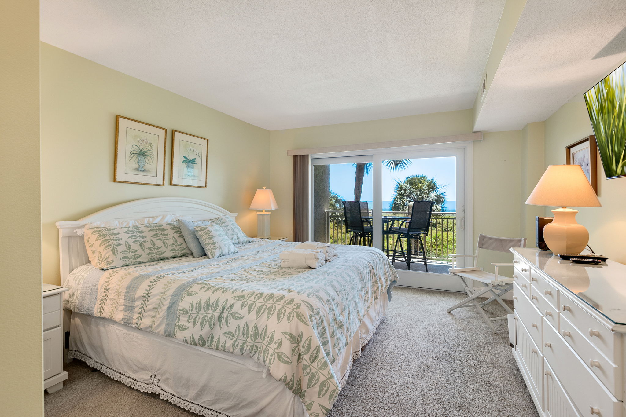 Master Bedroom with King Bed, Private Bath, and Flat Screen TV
