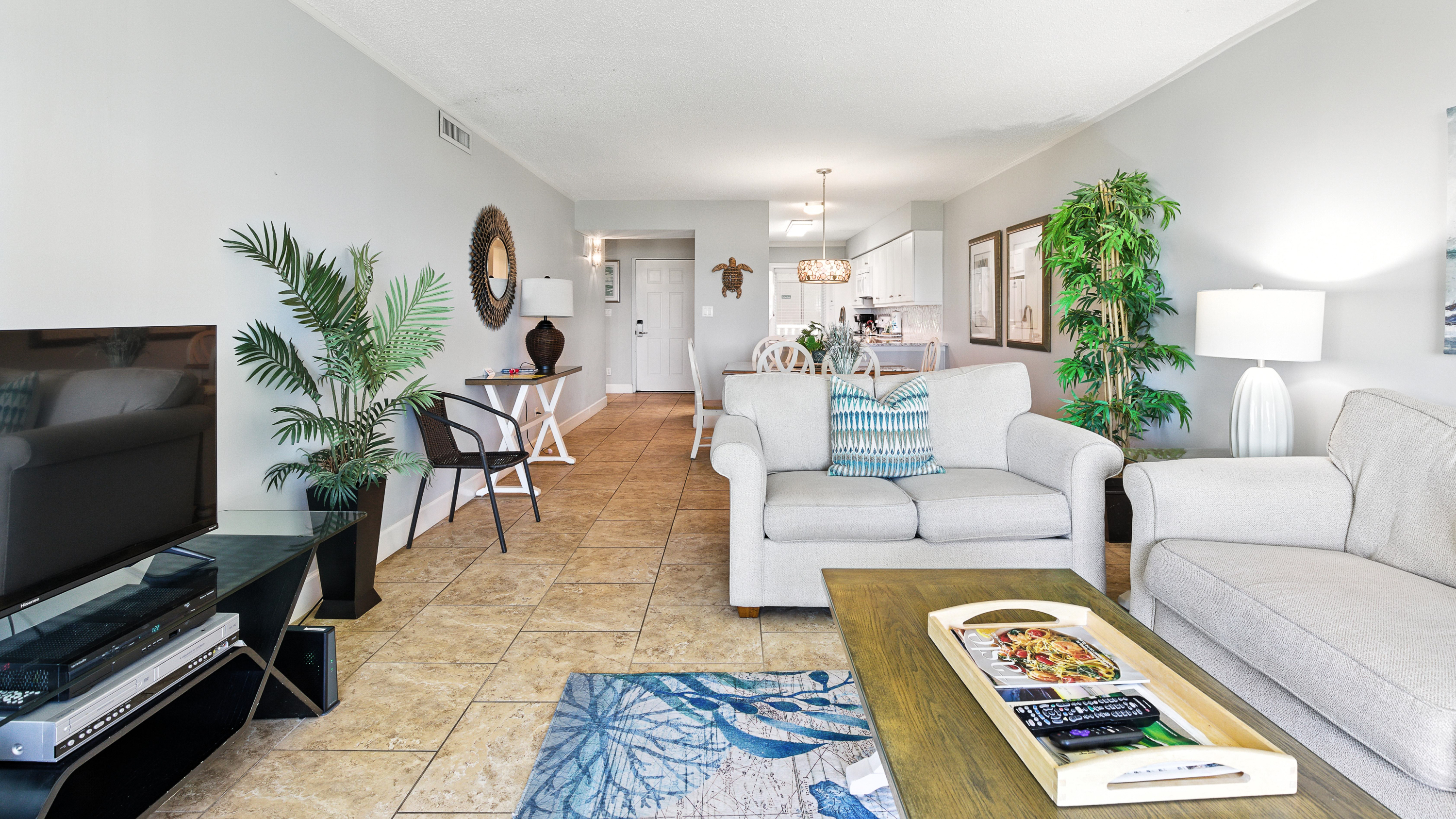 Living Room with Flat Screen TV