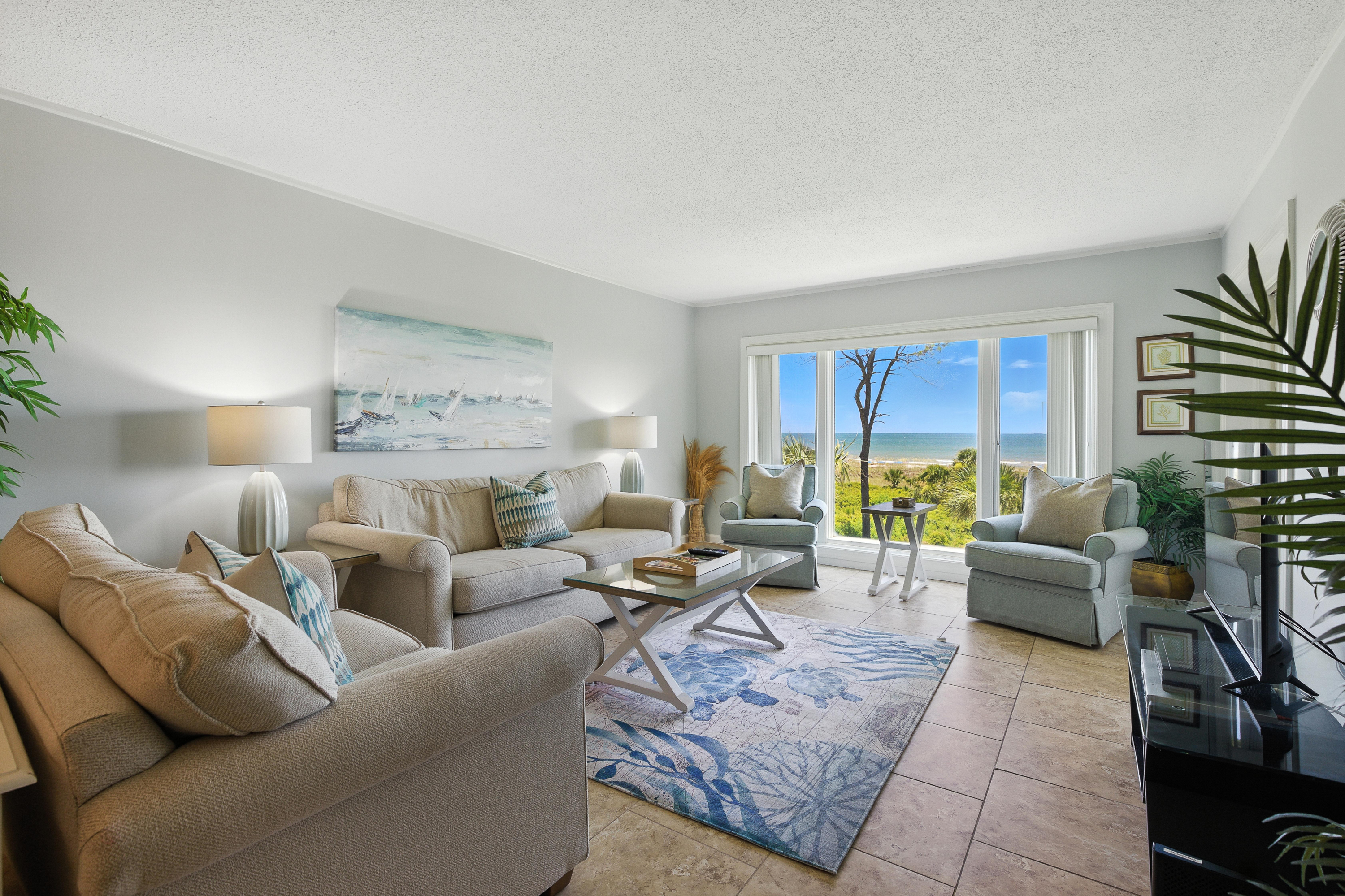 Living Room with Flat Screen TV 