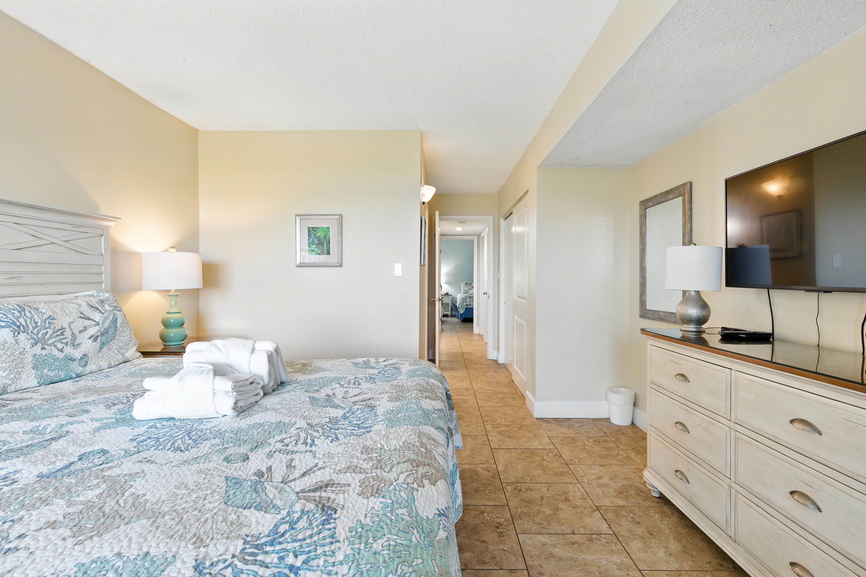 Oceanfront Master Bedroom with Flat Screen TV & Private Bath