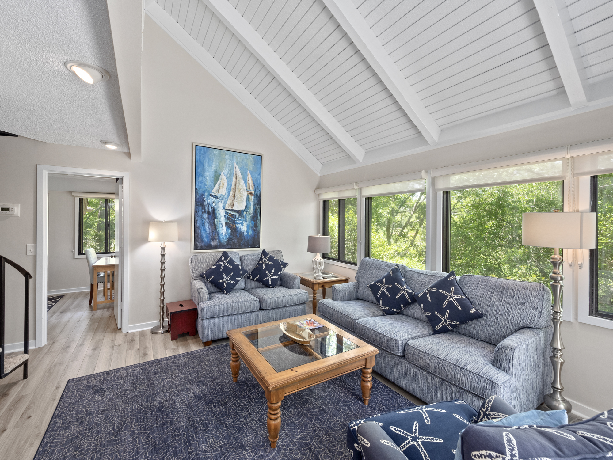 Spacious Living room with flat screen TV