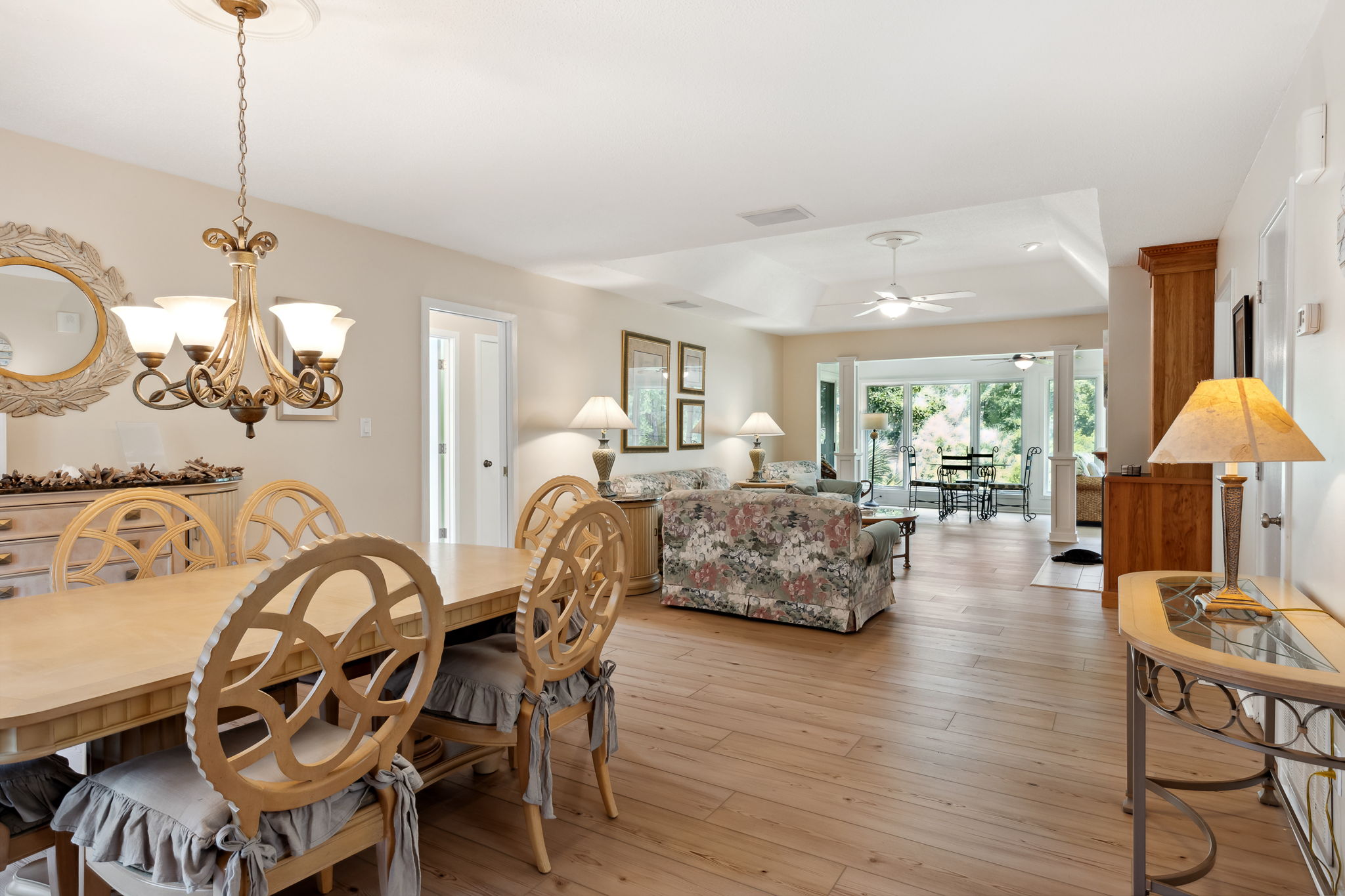 Open Floor Dining and Living Room