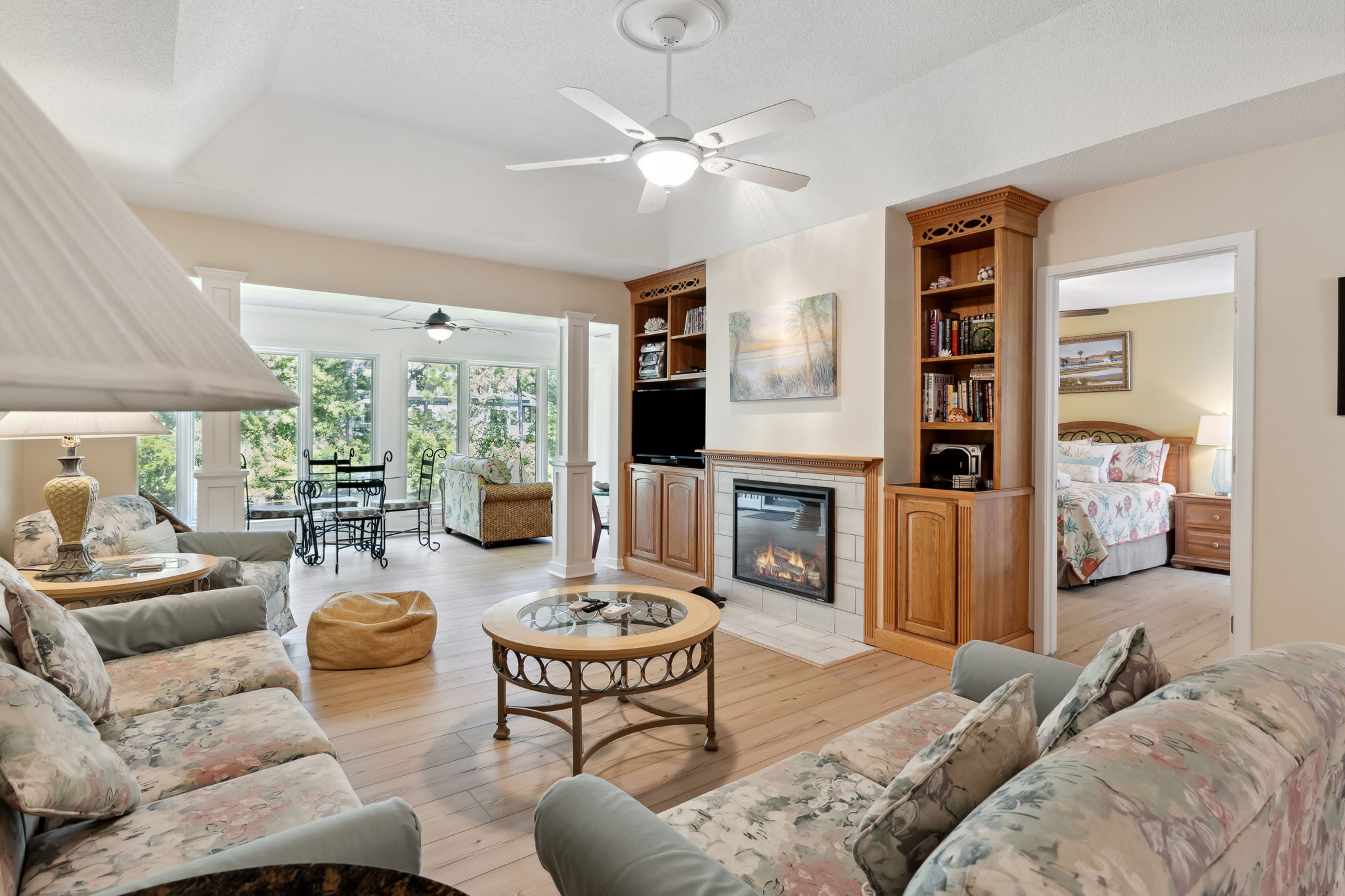 Living Room with Flat Screen TV
