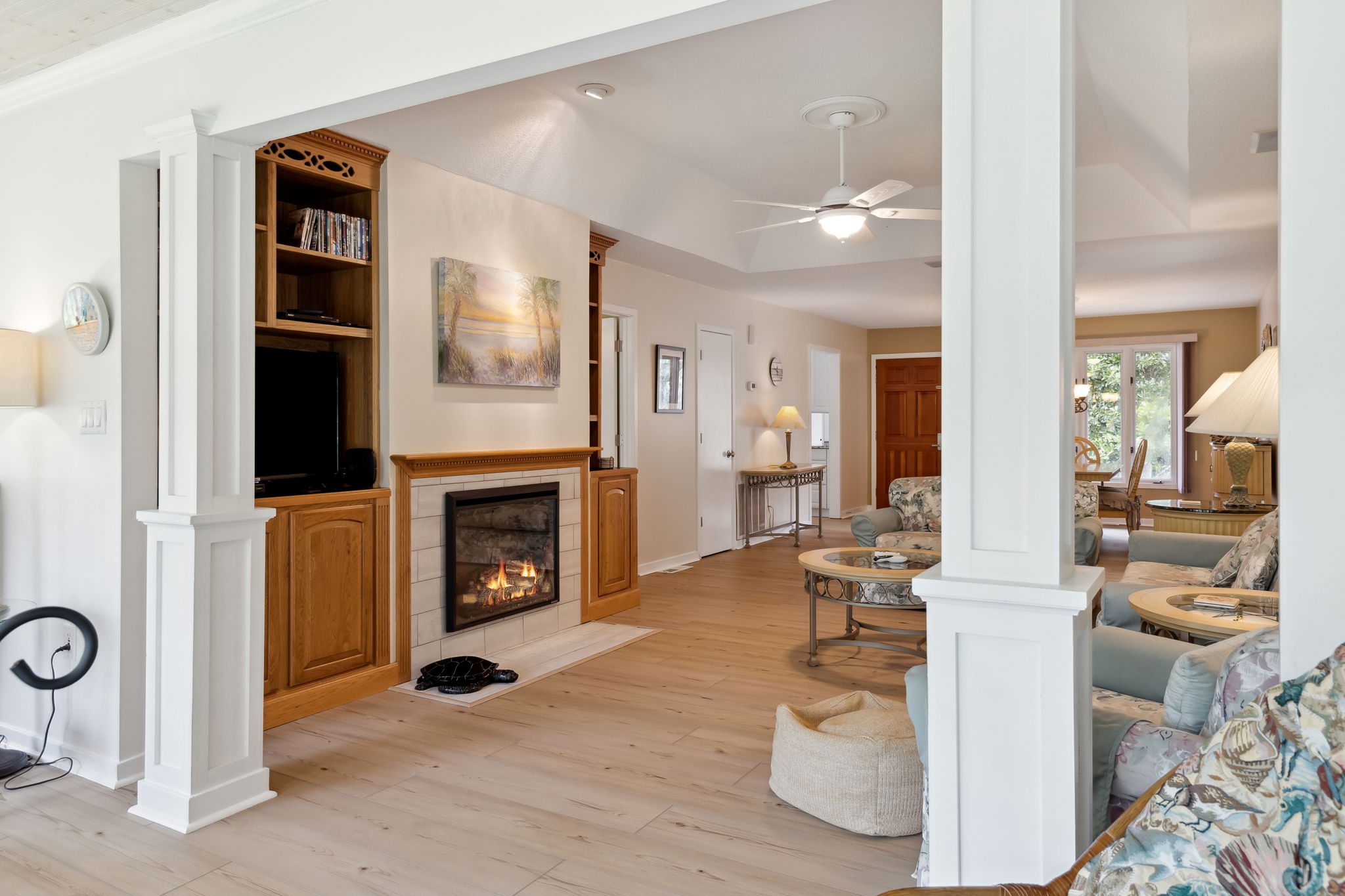 Living Room with Flat Screen TV
