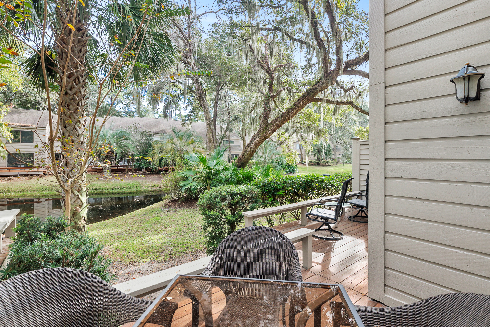 Private Deck 1st Floor with Lagoon View and Gas Grill