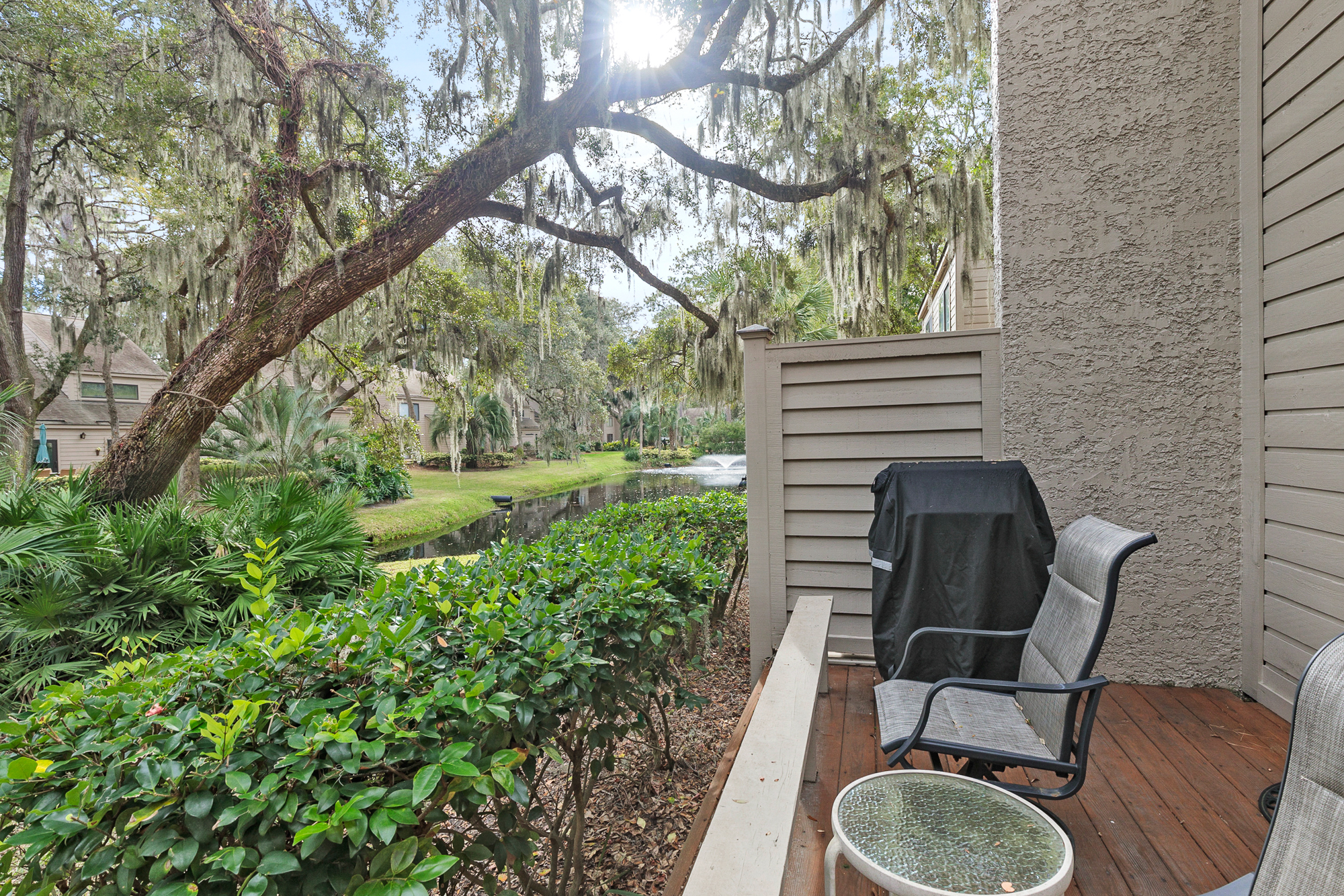 Private Deck 1st Floor with Lagoon View and Gas Grill